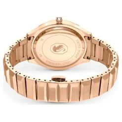 Swarovski 37mm Watch Swiss Made, Metal Bracelet, Black, Rose Gold-tone Finish -Fashion Accessories Store 37mm watch swiss made metal bracelet black rose gold tone finish swarovski 5641294 3