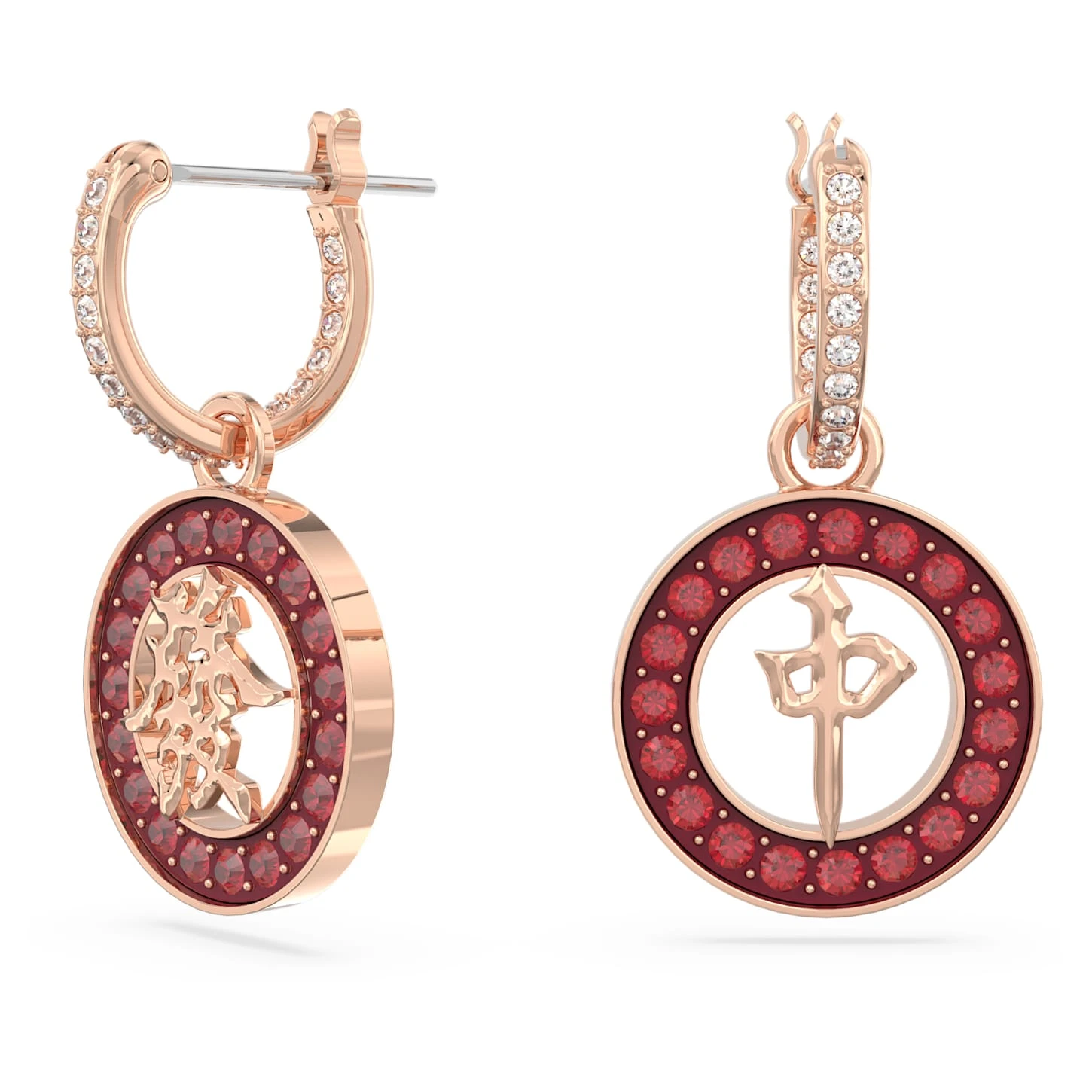 Swarovski Alea Drop Earrings Red, Rose Gold-tone Plated 2 Swarovski Alea Drop Earrings Red, Rose Gold-tone Plated - Image 2