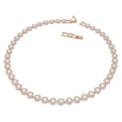 Swarovski Angelic Necklace Round Cut, White, Rose Gold-tone Plated -Fashion Accessories Store angelic necklace round cut white rose gold tone plated swarovski 5367845 2