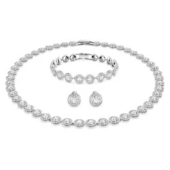 Swarovski Angelic Set Round Cut, White, Rhodium Plated 10 Swarovski Angelic Set Round Cut, White, Rhodium Plated -Fashion Accessories Store angelic set round cut white rhodium plated swarovski 5367853 4