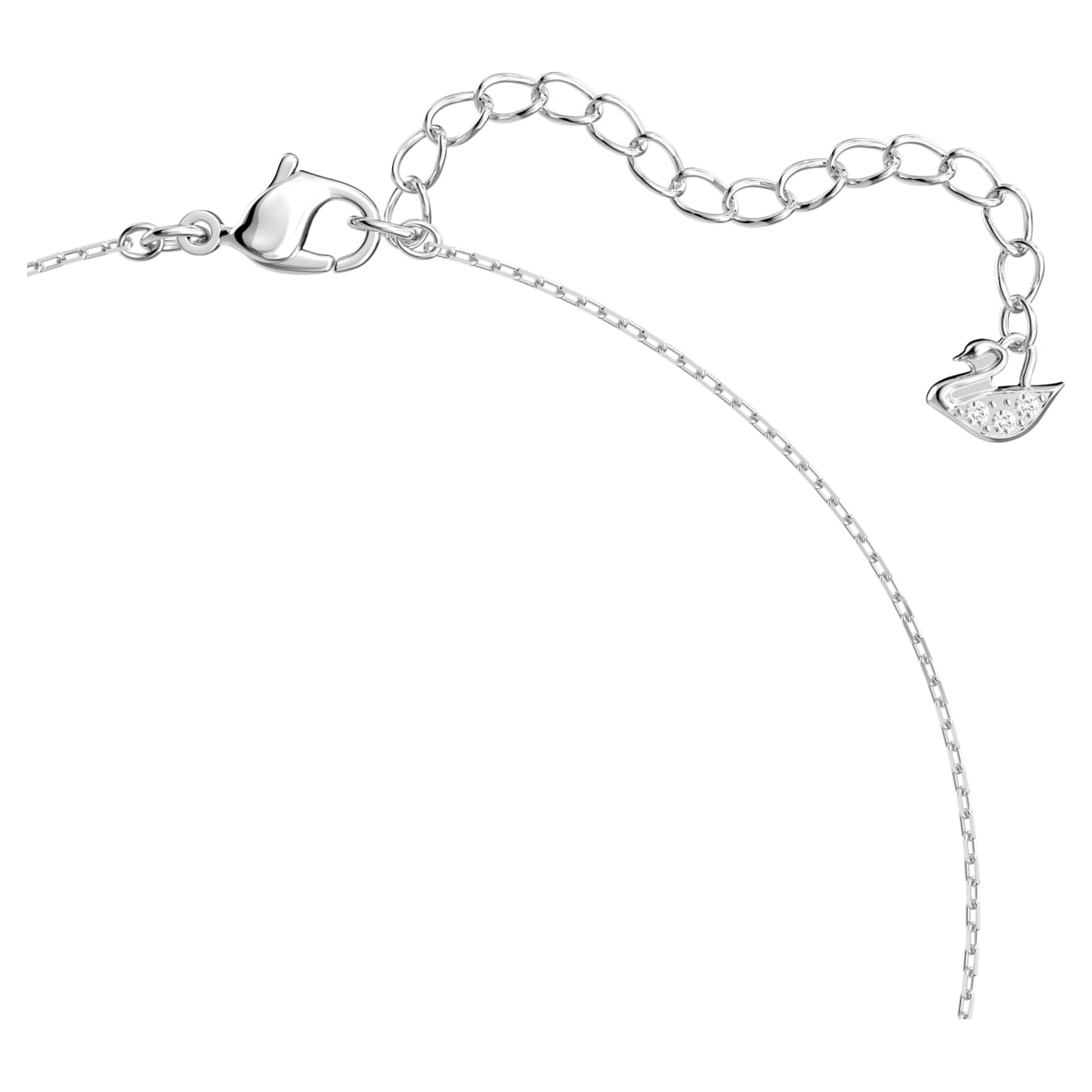 Swarovski Attract Necklace Square Cut, White, Rhodium Plated 4 Swarovski Attract Necklace Square Cut, White, Rhodium Plated - Image 4