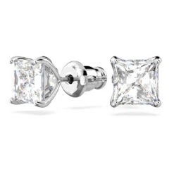 Swarovski Attract Stud Earrings Square Cut, White, Rhodium Plated -Fashion Accessories Store attract stud earrings square cut white rhodium plated swarovski 5430365 2