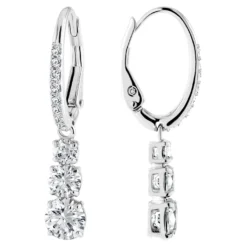 Swarovski Attract Trilogy Hoop Earrings Round Cut, White, Rhodium Plated -Fashion Accessories Store attract trilogy hoop earrings round cut white rhodium plated swarovski 5416155 2
