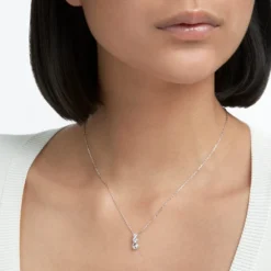 Swarovski Attract Trilogy Pendant Round Cut, White, Rhodium Plated -Fashion Accessories Store attract trilogy pendant round cut white rhodium plated swarovski 5414970 4