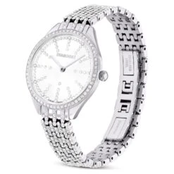 Swarovski Attract Watch Swiss Made, Full Pavé, Metal Bracelet, Silver Tone, Stainless Steel -Fashion Accessories Store attract watch swiss made full pavC3A9 metal bracelet silver tone stainless steel swarovski 5644062 2