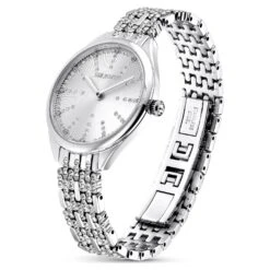 Swarovski Attract Watch Swiss Made, Pavé, Metal Bracelet, Silver Tone, Stainless Steel -Fashion Accessories Store attract watch swiss made pavC3A9 metal bracelet silver tone stainless steel swarovski 5610490 2
