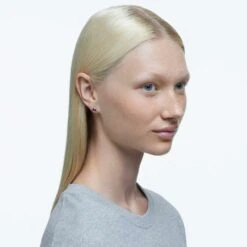 Swarovski Birthstone Stud Earrings Round Cut, February, Purple, Rhodium Plated -Fashion Accessories Store birthstone stud earrings round cut february purple rhodium plated swarovski 5615517 3