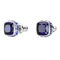 Swarovski Birthstone Stud Earrings Square Cut, September, Blue, Rhodium Plated -Fashion Accessories Store birthstone stud earrings square cut september blue rhodium plated swarovski 5660803 3