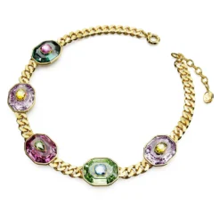 Swarovski Chroma Choker Mixed Cuts, Multicolored, Gold-tone Plated -Fashion Accessories Store chroma choker mixed cuts multicolored gold tone plated swarovski 5651288 2