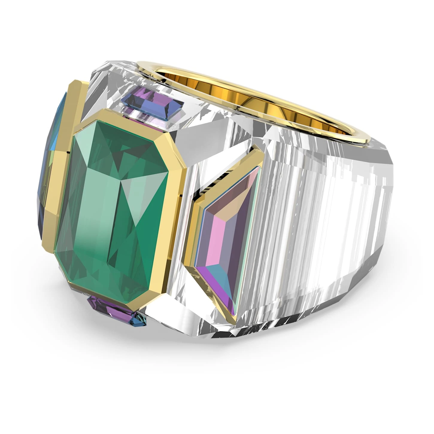 Swarovski Chroma Cocktail Ring Green, Gold-tone Plated 2 Swarovski Chroma Cocktail Ring Green, Gold-tone Plated - Image 2