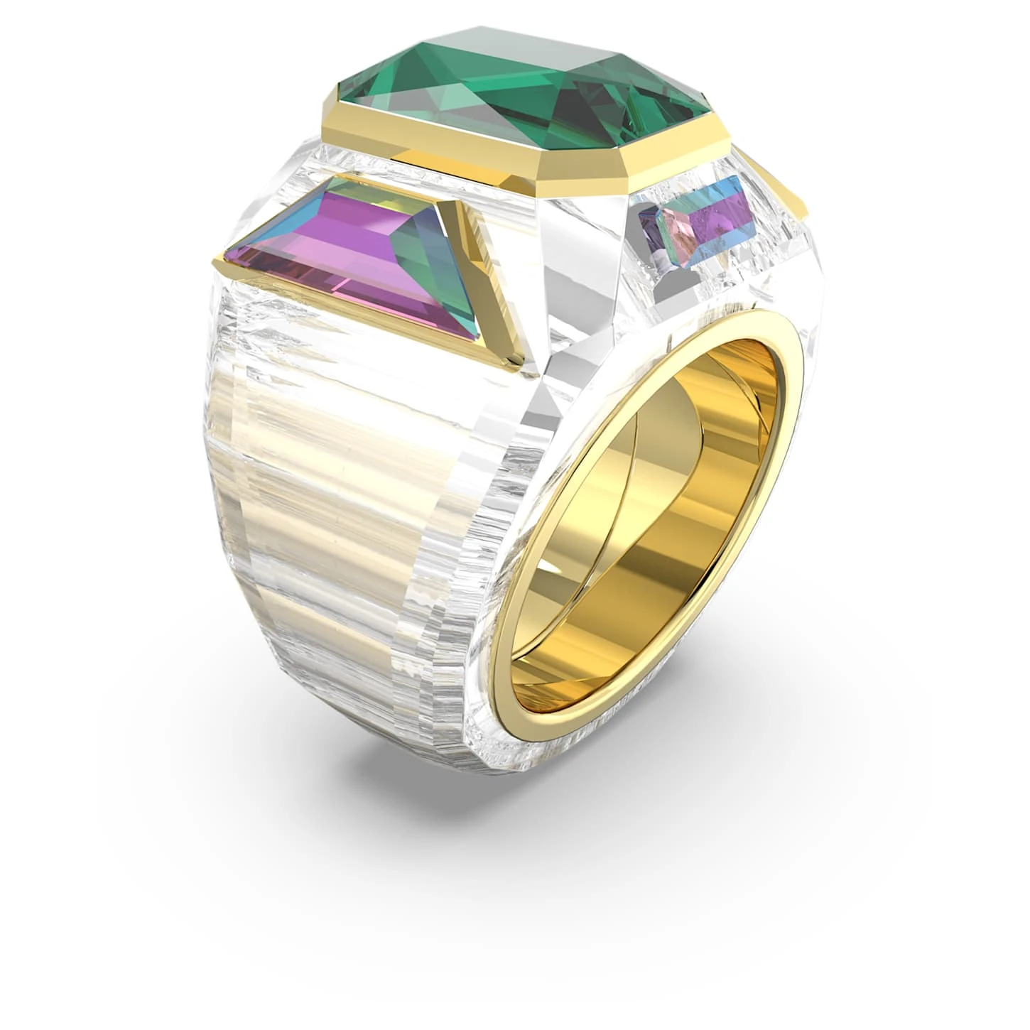 Swarovski Chroma Cocktail Ring Green, Gold-tone Plated 3 Swarovski Chroma Cocktail Ring Green, Gold-tone Plated - Image 3