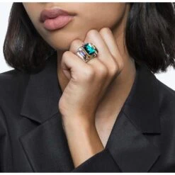 Swarovski Chroma Cocktail Ring Green, Gold-tone Plated 9 Swarovski Chroma Cocktail Ring Green, Gold-tone Plated -Fashion Accessories Store chroma cocktail ring green gold tone plated swarovski 5600663 4