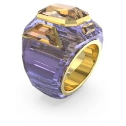 Swarovski Chroma Cocktail Ring Purple, Gold-tone Plated -Fashion Accessories Store chroma cocktail ring purple gold tone plated swarovski 5630319 2