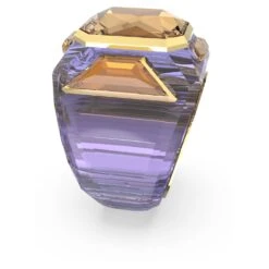 Swarovski Chroma Cocktail Ring Purple, Gold-tone Plated -Fashion Accessories Store chroma cocktail ring purple gold tone plated swarovski 5630319 3