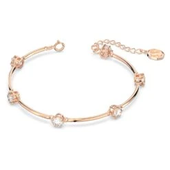 Swarovski Constella Bangle Round Cut, White, Rose Gold-tone Plated -Fashion Accessories Store constella bangle round cut white rose gold tone plated swarovski 5654495 2