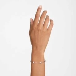 Swarovski Constella Bangle Round Cut, White, Rose Gold-tone Plated