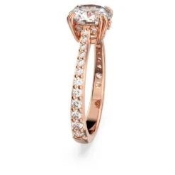 Swarovski Constella Cocktail Ring Princess Cut, Pavé, White, Rose Gold-tone Plated -Fashion Accessories Store constella cocktail ring princess cut pavC3A9 white rose gold tone plated swarovski 5642643 3