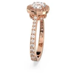 Swarovski Constella Cocktail Ring Round Cut, Pavé, White, Rose Gold-tone Plated -Fashion Accessories Store constella cocktail ring round cut pavC3A9 white rose gold tone plated swarovski 5639404 3