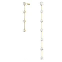 Swarovski Constella Drop Earrings Asymmetrical Design, Round Cut, White, Shiny gold-tone Plated -Fashion Accessories Store constella drop earrings asymmetrical design round cut white shinyC2A0gold tone plated swarovski 5622721 2