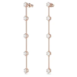 Swarovski Constella Drop Earrings Round Cut, White, Rose Gold-tone Plated -Fashion Accessories Store constella drop earrings round cut white rose gold tone plated swarovski 5661463 3