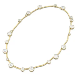 Swarovski Constella Necklace Mixed Round Cuts, White, Gold-tone Plated -Fashion Accessories Store constella necklace mixed round cuts white gold tone plated swarovski 5618033 2