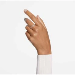 Swarovski Constella Ring Round Cut, Pavé, White, Rose Gold-tone Plated