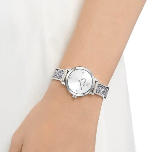 Swarovski Cosmic Rock Watch Swiss Made, Metal Bracelet, Silver Tone, Stainless Steel -Fashion Accessories Store cosmic rock watch swiss made metal bracelet silver tone stainless steel swarovski 5376080