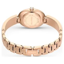 Swarovski Crystal Rock Oval Watch Swiss Made, Metal Bracelet, Black, Rose Gold-tone Finish -Fashion Accessories Store crystal rock oval watch swiss made metal bracelet black rose gold tone finish swarovski 5656857 3