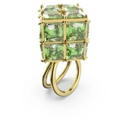 Swarovski Curiosa Cocktail Ring Square Cut, Green, Gold-tone Plated 7 Swarovski Curiosa Cocktail Ring Square Cut, Green, Gold-tone Plated -Fashion Accessories Store curiosa cocktail ring square cut green gold tone plated swarovski 5630297 2