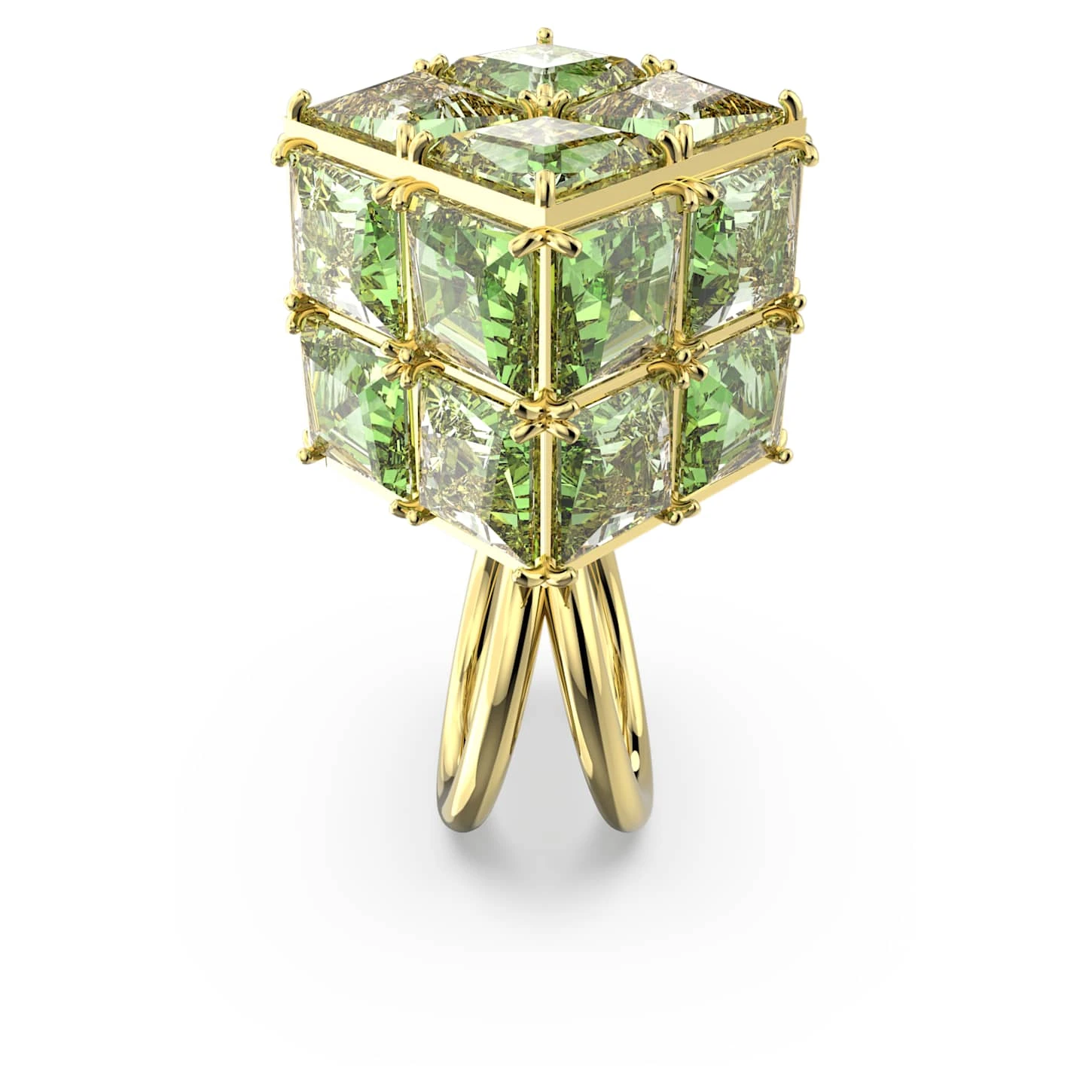 Swarovski Curiosa Cocktail Ring Square Cut, Green, Gold-tone Plated 4 Swarovski Curiosa Cocktail Ring Square Cut, Green, Gold-tone Plated - Image 4