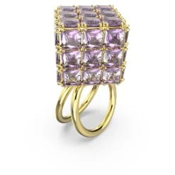 Swarovski Curiosa Cocktail Ring Square Cut, Purple, Gold-tone Plated 7 Swarovski Curiosa Cocktail Ring Square Cut, Purple, Gold-tone Plated -Fashion Accessories Store curiosa cocktail ring square cut purple gold tone plated swarovski 5629238 2