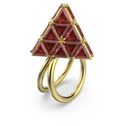 Swarovski Curiosa Cocktail Ring Triangle Cut, Red, Gold-tone Plated -Fashion Accessories Store curiosa cocktail ring triangle cut red gold tone plated swarovski 5618250 2