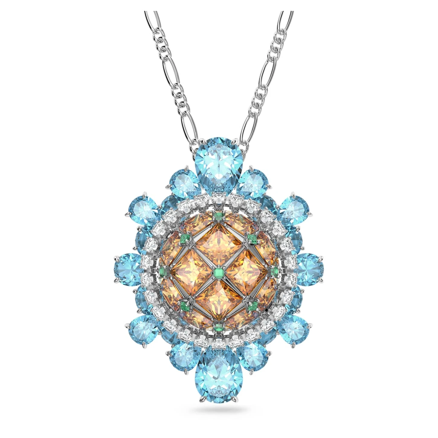 Swarovski Curiosa Pendant And Brooch Multicolored, Rhodium Plated 2 Swarovski Curiosa Pendant And Brooch Multicolored, Rhodium Plated - Image 2