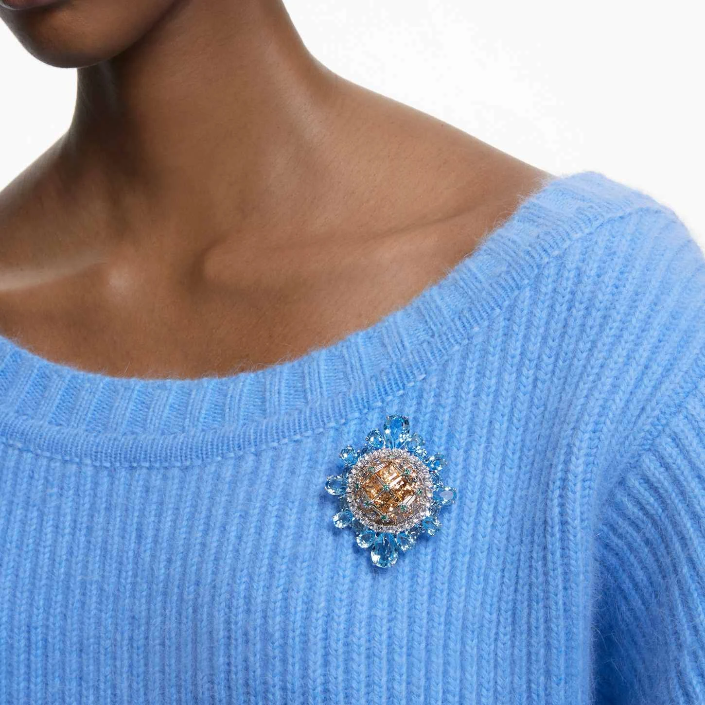 Swarovski Curiosa Pendant And Brooch Multicolored, Rhodium Plated 7 Swarovski Curiosa Pendant And Brooch Multicolored, Rhodium Plated - Image 7