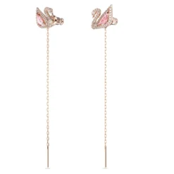 Swarovski Dazzling Swan Drop Earrings Swan, Pink, Rose Gold-tone Plated 8 Swarovski Dazzling Swan Drop Earrings Swan, Pink, Rose Gold-tone Plated -Fashion Accessories Store dazzling swan drop earrings swan pink rose gold tone plated swarovski 5469990 3