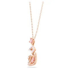 Swarovski Dazzling Swan Y Necklace Swan, Pink, Rose Gold-tone Plated -Fashion Accessories Store dazzling swan y necklace swan pink rose gold tone plated swarovski 5473024 3