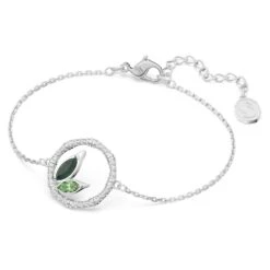 Swarovski Dellium Bracelet Bamboo, Green, Rhodium Plated 7 Swarovski Dellium Bracelet Bamboo, Green, Rhodium Plated -Fashion Accessories Store dellium bracelet bamboo green rhodium plated swarovski 5645375 2