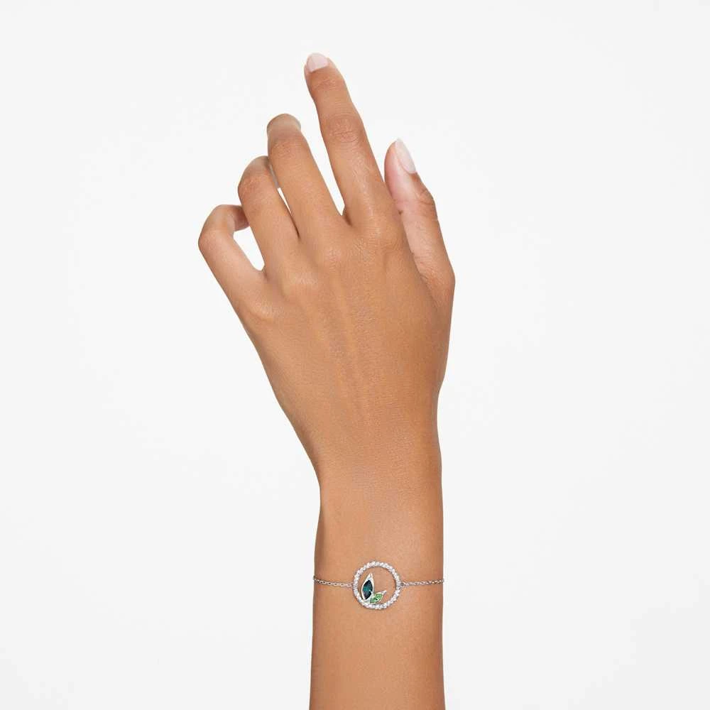 Swarovski Dellium Bracelet Bamboo, Green, Rhodium Plated 5 Swarovski Dellium Bracelet Bamboo, Green, Rhodium Plated - Image 5