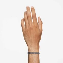 Swarovski Dextera Bangle Octagon Shape, Black, Ruthenium Plated -Fashion Accessories Store dextera bangle octagon shape black ruthenium plated swarovski 5651339 6