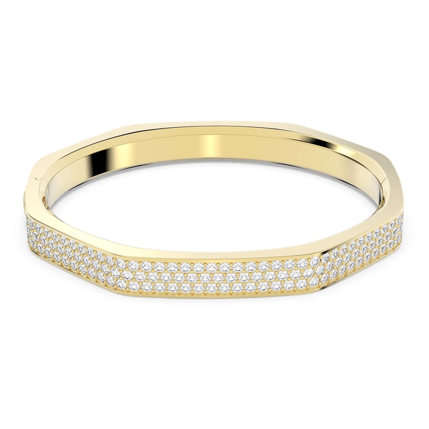Swarovski Dextera Bangle Octagon Shape, White, Gold-tone Plated 2 Swarovski Dextera Bangle Octagon Shape, White, Gold-tone Plated - Image 2