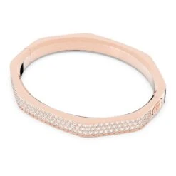 Swarovski Dextera Bangle Octagon Shape, White, Rose Gold-tone Plated -Fashion Accessories Store dextera bangle octagon shape white rose gold tone plated swarovski 5639204 2