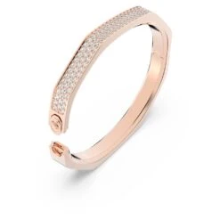 Swarovski Dextera Bangle Octagon Shape, White, Rose Gold-tone Plated -Fashion Accessories Store dextera bangle octagon shape white rose gold tone plated swarovski 5639204 3