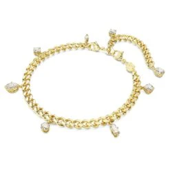 Swarovski Dextera Bracelet And Anklet Mixed Cuts, White, Gold-tone Plated -Fashion Accessories Store dextera bracelet and anklet mixed cuts white gold tone plated swarovski 5665499 2