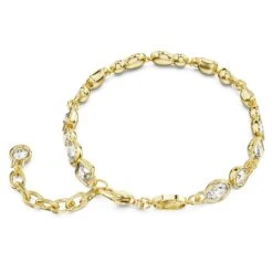 Swarovski Dextera Bracelet Mixed Cuts, White, Gold-tone Plated -Fashion Accessories Store dextera bracelet mixed cuts white gold tone plated swarovski 5667044 4