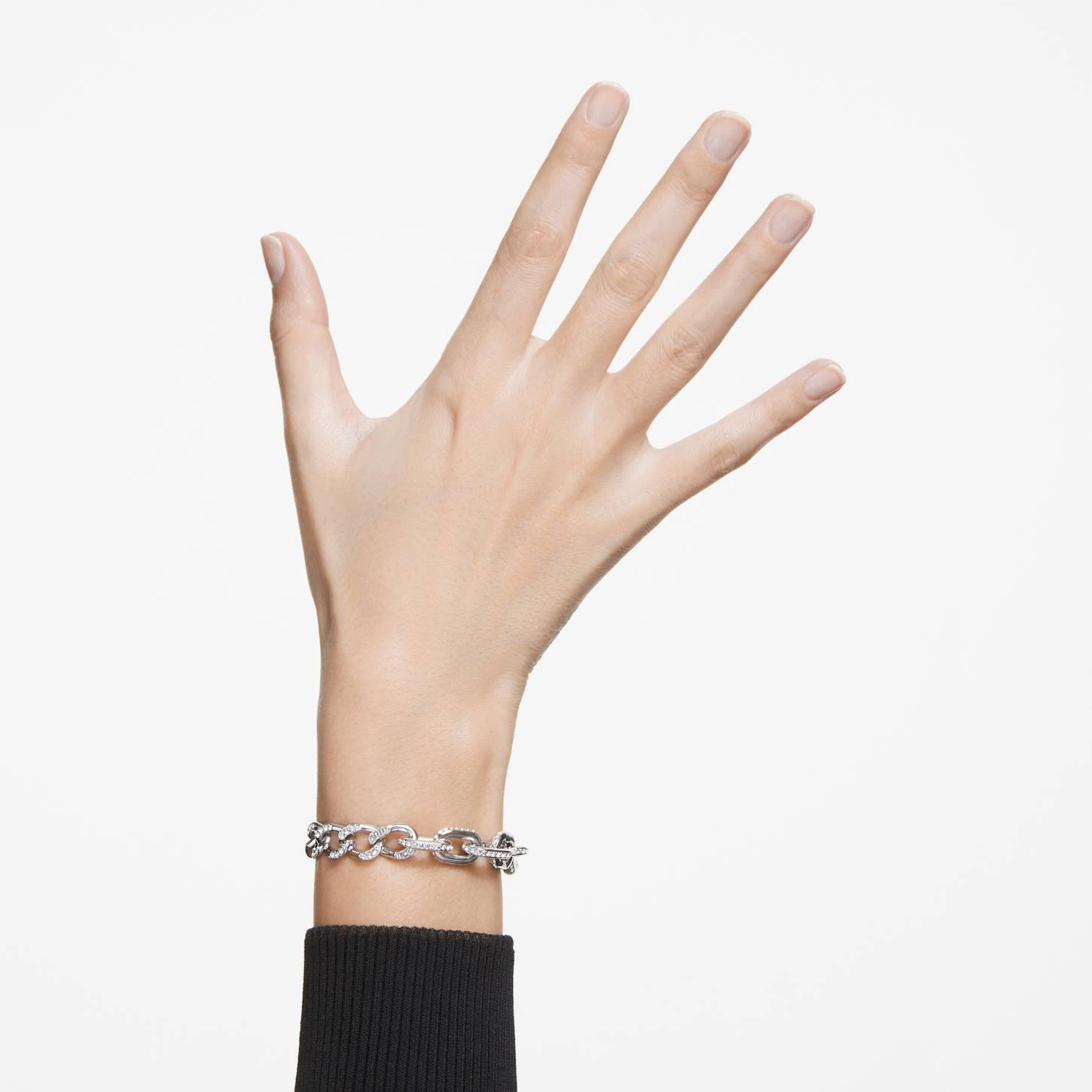 Swarovski Dextera Bracelet Pavé, White, Rhodium Plated 1 Swarovski Dextera Bracelet Pavé, White, Rhodium Plated