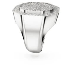Swarovski Dextera Cocktail Ring Octagon Shape, White, Rhodium Plated -Fashion Accessories Store dextera cocktail ring octagon shape white rhodium plated swarovski 5651378 3