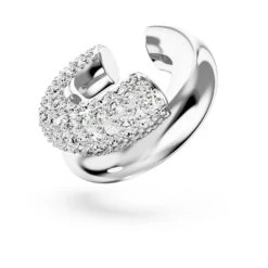 Swarovski Dextera Ear Cuff White, Rhodium Plated -Fashion Accessories Store dextera ear cuff white rhodium plated swarovski 5676536 2