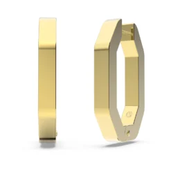 Swarovski Dextera Hoop Earrings Octagon Shape, Medium, White, Gold-tone Plated -Fashion Accessories Store dextera hoop earrings octagon shape medium white gold tone plated swarovski 5639098 3