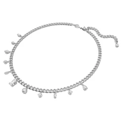 Swarovski Dextera Necklace Mixed Cuts, White, Rhodium Plated -Fashion Accessories Store dextera necklace mixed cuts white rhodium plated swarovski 5671183 2