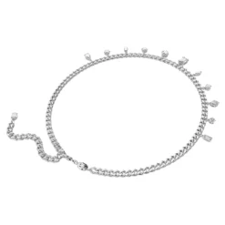 Swarovski Dextera Necklace Mixed Cuts, White, Rhodium Plated -Fashion Accessories Store dextera necklace mixed cuts white rhodium plated swarovski 5671183 4